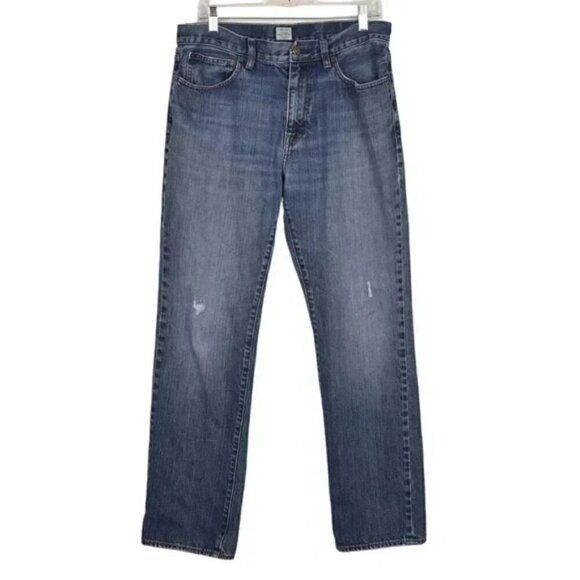 J. Crew Factory Vintage Slim Straight Blue Jeans Size 33x32 - Picture 1 of 6
